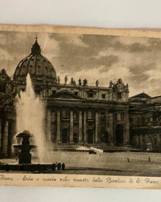 Cartolina Roma Basilica S. Pietro 1937 - viaggiata