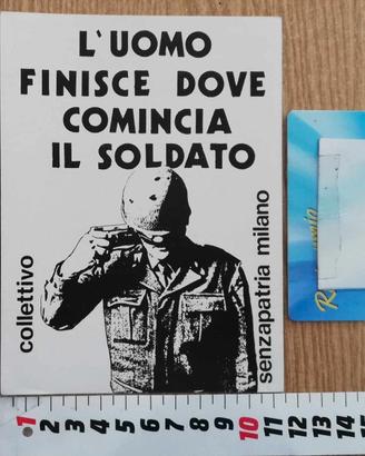 Adesivo antimilitarista anarchia sticker anarchism