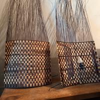 Lampade sospese rattan intrecciato etnico