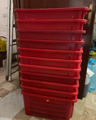 11CASSETTE AGRICOLE IN PLASTICA ROBUSTA IMPILABILI