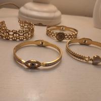 bracciali in acciaio color oro 