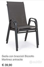 Sedia con braccioli Bizzotto
