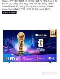 Tv hisense 4k qled 100 “