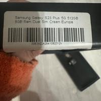 Samsung S23+ 512gb 8 gb dual sim cream
