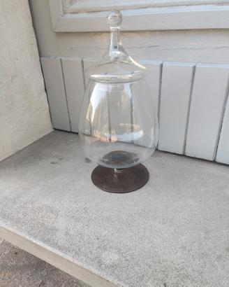 vaso caramelle d'epoca soffiato 