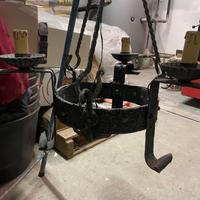 2 lampadari in ferro battuto 