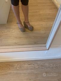 Sandali con plateau Marcela Yil n 37 scamosciate