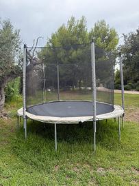 Trampolino elastico Domyos 360 cm con rete