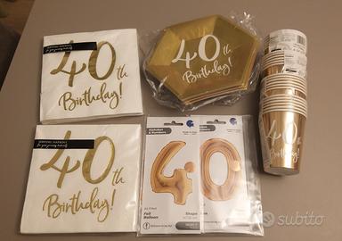 set festa compleanno 40 anni 