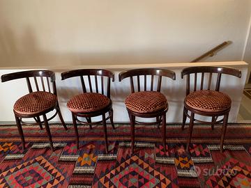 4 sedie in faggio curvato stile Thonet