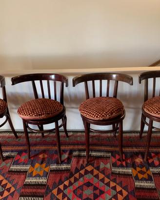 4 sedie in faggio curvato stile Thonet