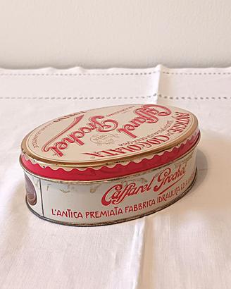 Scatola di latta ovale Caffarel anni '90