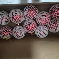 palline per albero di natale fatte all'uncinetto