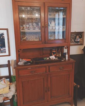 vetrinetta a credenza primi '900 in legno da cm. 1