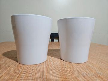 Vasi per piante in ceramica bianco