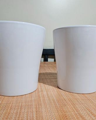 Vasi per piante in ceramica bianco