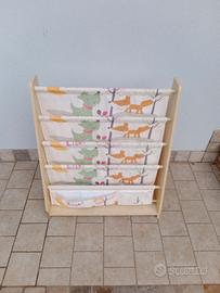 Libreria, porta giochi con immagini - Montessori 