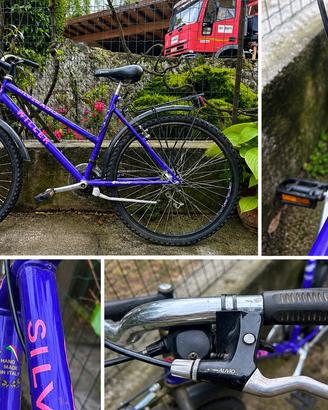 Bici trekking/MTB vintage viola – Shimano Alivio
