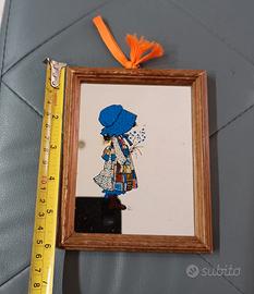 Quadretto a specchio anni '80 Holly Hobbie