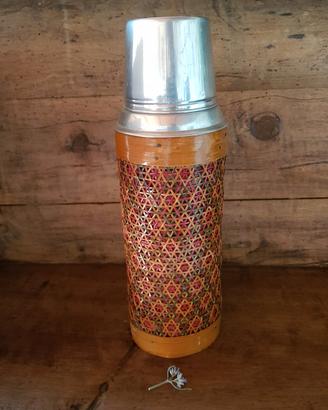 Thermos cinese anni ’70 - metallo, vetro, bambú