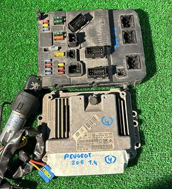 KIT CHIAVI CENTRALINA MOTORE PEUGEOT 206 1Â° Serie