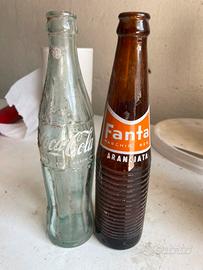 Bottiglia coca cola fanta antiche