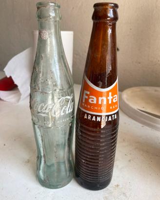Bottiglia coca cola fanta antiche