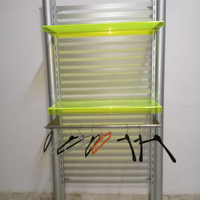 Scaffalatura/espositore in metallo satinato