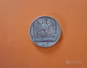 Moneta da 5 lire Aquilotto 1927