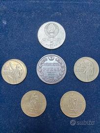 RUSSIA LOTTO 6 MONETE:1 Rublo 1967 50° Anniv. Rivo