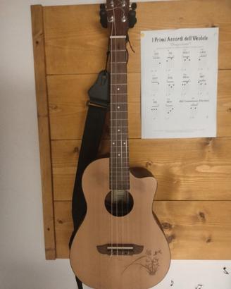 Ukulele baritono elettrificato 