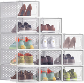 SONGMICS Scatole per Scarpe, Contenitori per Scarp