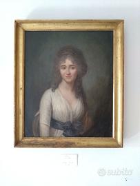 quadro con ritratto olio su tela