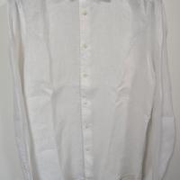 Camicia lino bianca uomo taglia Small Oviesse