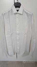 Camicia lino bianca uomo taglia Small Oviesse