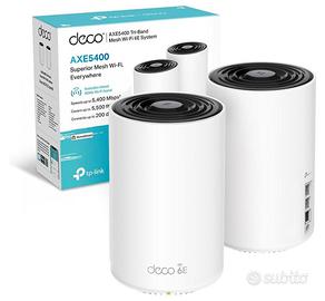 Wifi mesh 6e tp link deco xe75 pro set due unita’