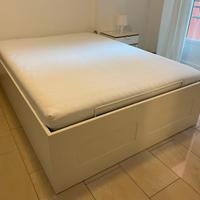 Letto contenitore una piazza e mezza e materasso