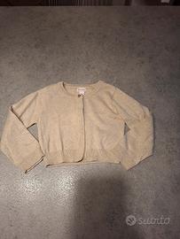 Maglia cardigan Brums beige filo glitter 2 anni 