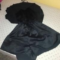 Vestito spalle scoperte allaccio collo raso vita e