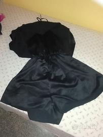 Vestito spalle scoperte allaccio collo raso vita e