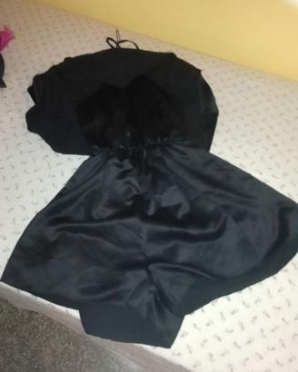Vestito spalle scoperte allaccio collo raso vita e