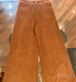 Pantaloni donna in velluto a costine