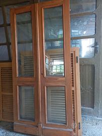 porta il legno con vetro