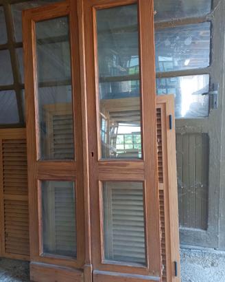 porta il legno con vetro
