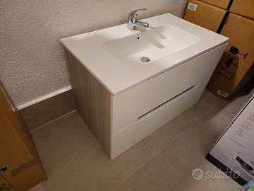 Mobile bagno sospeso con cassetti