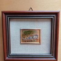 quadretto micro dipinto italiano vintage