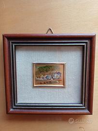 quadretto micro dipinto italiano vintage