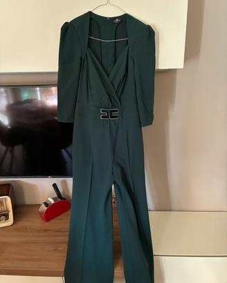 Tuta elegante Elisabetta Franchi verde scuro