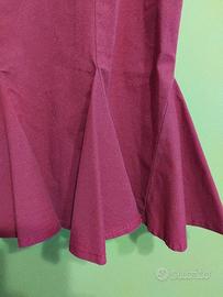 gonna longuette rossa 