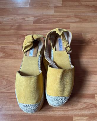 Scarpe espadrilles con zeppa